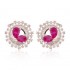 Beautifully Crafted Diamond Pendant Set with Matching Earrings in 18k gold with Certified Diamonds - PD1366P